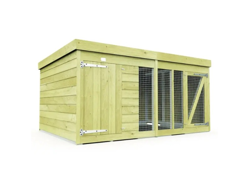 Holt 8' x 6' Pressure Treated Shiplap Dog Kennel And Run